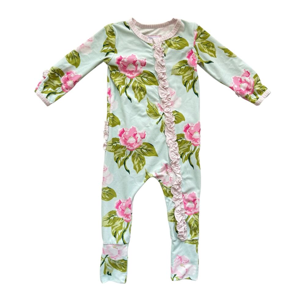 Sweet Honey Floral Fleece Layette Sleeper Size 2T